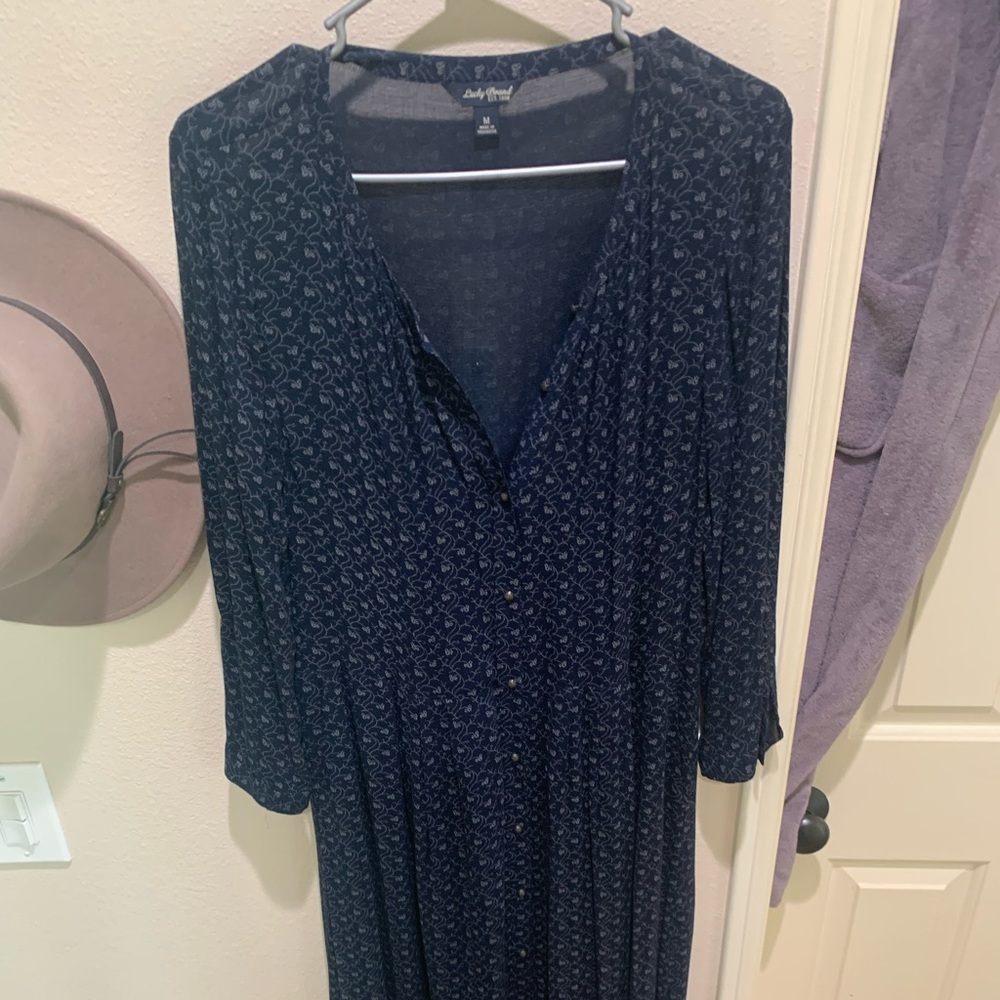 Lucky brand, ankle length dress. Great condition, worn once.
